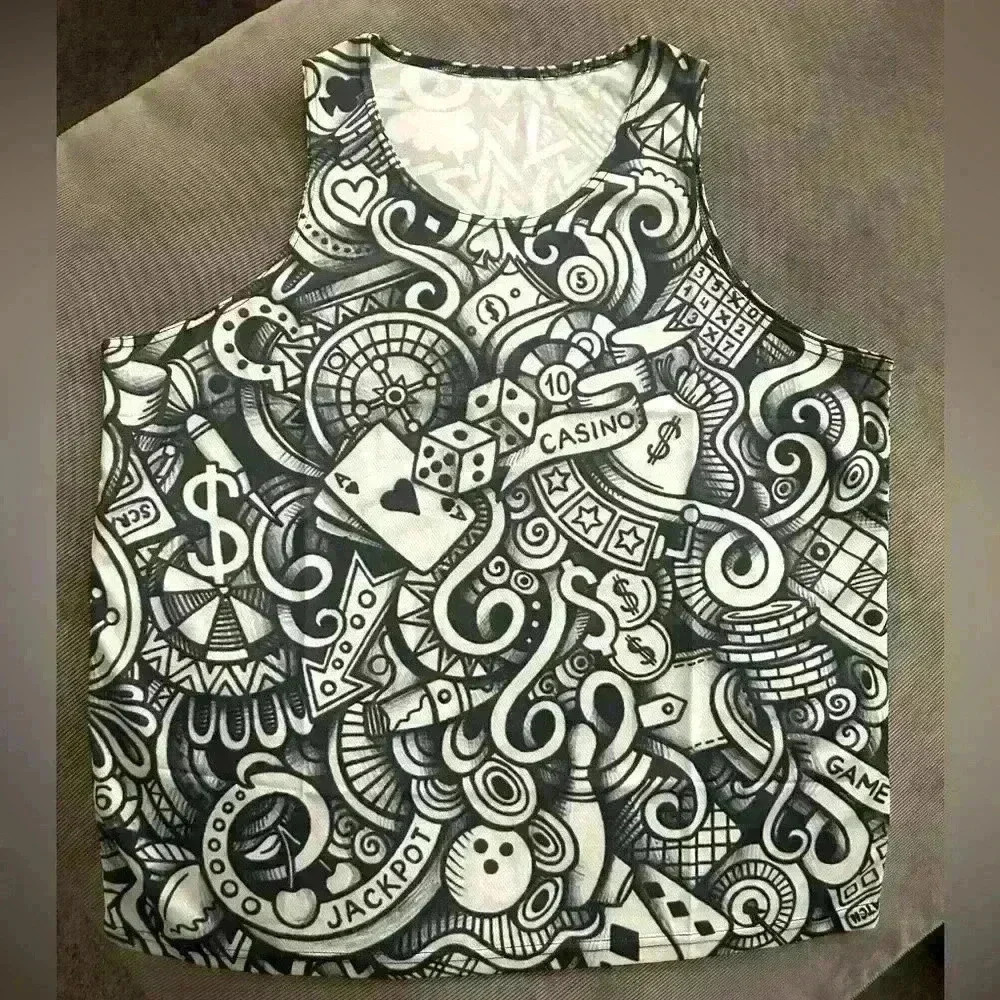 EDM Ravewear 🎰 💵 Casino Men’s Tank Top, Size M, NWOT